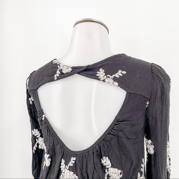 Free People Emma Dress In Black Cambo - Picture 6 of 9